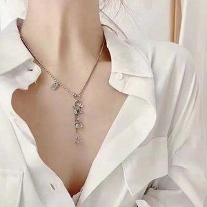 990silver Retro punk style 2 used necklace 🥑